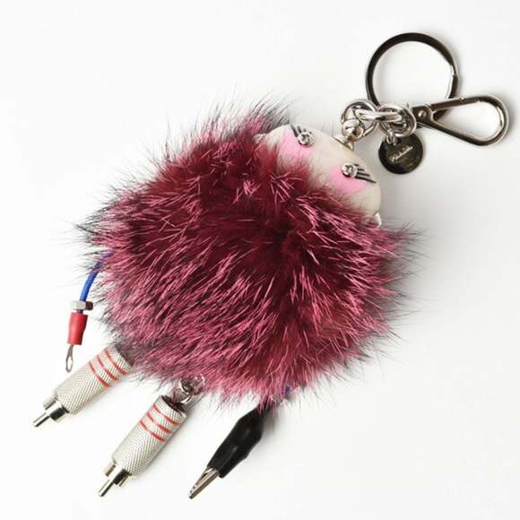Prada Key Ring Keychain PRADA Trick Nancy Robot TRICK ROBOT Purple Multi Unused